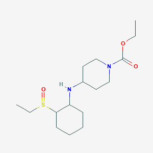 molecular formula C16H30N2O3S B7632735 Ethyl 4-[(2-ethylsulfinylcyclohexyl)amino]piperidine-1-carboxylate 