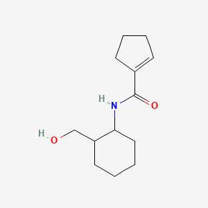 molecular formula C13H21NO2 B7632775 N-[2-(hydroxymethyl)cyclohexyl]cyclopentene-1-carboxamide 