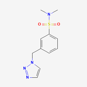molecular formula C11H14N4O2S B7632789 N,N-dimethyl-3-(triazol-1-ylmethyl)benzenesulfonamide 