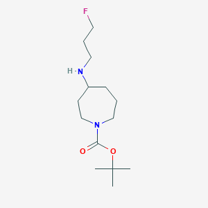 molecular formula C14H27FN2O2 B7632800 Tert-butyl 4-(3-fluoropropylamino)azepane-1-carboxylate 