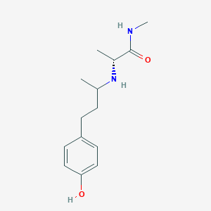 molecular formula C14H22N2O2 B7632818 (2R)-2-[4-(4-hydroxyphenyl)butan-2-ylamino]-N-methylpropanamide 