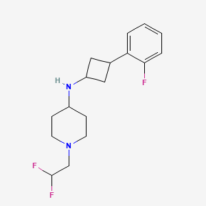 molecular formula C17H23F3N2 B7632836 1-(2,2-difluoroethyl)-N-[3-(2-fluorophenyl)cyclobutyl]piperidin-4-amine 
