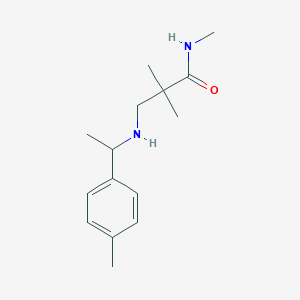 molecular formula C15H24N2O B7632856 N,2,2-trimethyl-3-[1-(4-methylphenyl)ethylamino]propanamide 