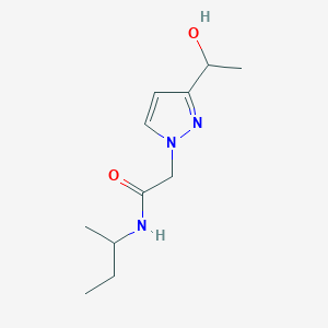 molecular formula C11H19N3O2 B7632859 N-butan-2-yl-2-[3-(1-hydroxyethyl)pyrazol-1-yl]acetamide 