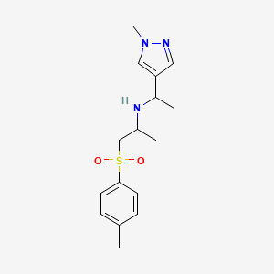 molecular formula C16H23N3O2S B7632926 1-(4-methylphenyl)sulfonyl-N-[1-(1-methylpyrazol-4-yl)ethyl]propan-2-amine 