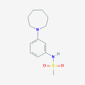 molecular formula C13H20N2O2S B7632930 N-[3-(azepan-1-yl)phenyl]methanesulfonamide 