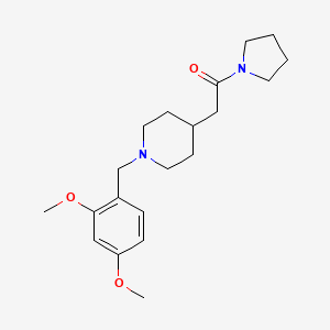 molecular formula C20H30N2O3 B7632957 2-[1-[(2,4-Dimethoxyphenyl)methyl]piperidin-4-yl]-1-pyrrolidin-1-ylethanone 