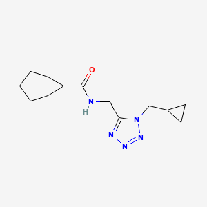molecular formula C13H19N5O B7632971 N-[[1-(cyclopropylmethyl)tetrazol-5-yl]methyl]bicyclo[3.1.0]hexane-6-carboxamide 