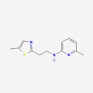 molecular formula C12H15N3S B7633003 6-methyl-N-[2-(5-methyl-1,3-thiazol-2-yl)ethyl]pyridin-2-amine 