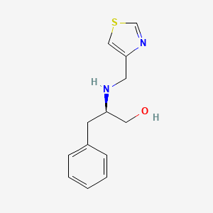 molecular formula C13H16N2OS B7633008 (2R)-3-phenyl-2-(1,3-thiazol-4-ylmethylamino)propan-1-ol 
