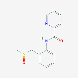 molecular formula C14H14N2O2S B7633018 N-[2-(methylsulfinylmethyl)phenyl]pyridine-2-carboxamide 