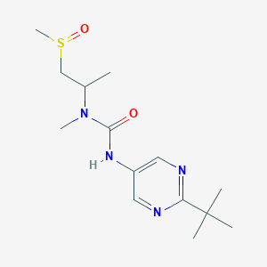 molecular formula C14H24N4O2S B7633036 3-(2-Tert-butylpyrimidin-5-yl)-1-methyl-1-(1-methylsulfinylpropan-2-yl)urea 