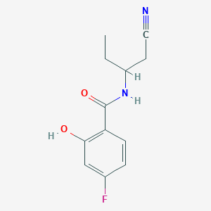 molecular formula C12H13FN2O2 B7633044 N-(1-cyanobutan-2-yl)-4-fluoro-2-hydroxybenzamide 