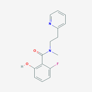molecular formula C15H15FN2O2 B7633055 2-fluoro-6-hydroxy-N-methyl-N-(2-pyridin-2-ylethyl)benzamide 