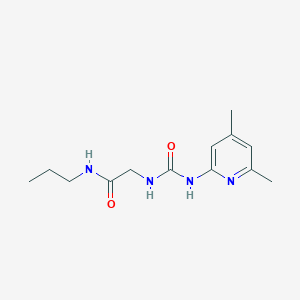 molecular formula C13H20N4O2 B7633110 2-[(4,6-dimethylpyridin-2-yl)carbamoylamino]-N-propylacetamide 
