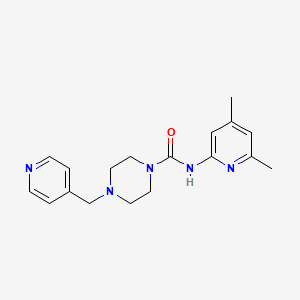 molecular formula C18H23N5O B7633144 N-(4,6-dimethylpyridin-2-yl)-4-(pyridin-4-ylmethyl)piperazine-1-carboxamide 
