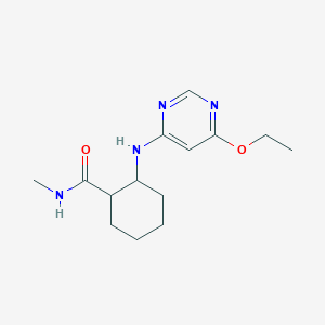 molecular formula C14H22N4O2 B7633156 2-[(6-ethoxypyrimidin-4-yl)amino]-N-methylcyclohexane-1-carboxamide 