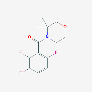 molecular formula C13H14F3NO2 B7633162 (3,3-Dimethylmorpholin-4-yl)-(2,3,6-trifluorophenyl)methanone 
