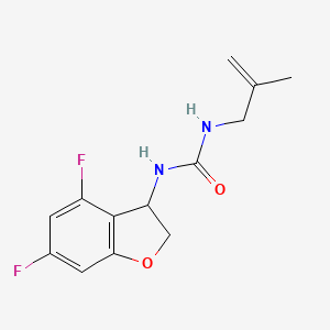 molecular formula C13H14F2N2O2 B7633194 1-(4,6-Difluoro-2,3-dihydro-1-benzofuran-3-yl)-3-(2-methylprop-2-enyl)urea 
