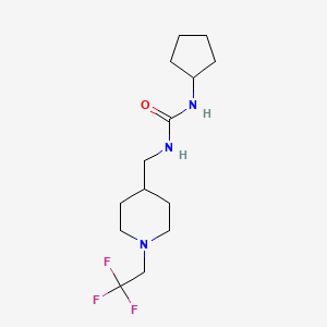 molecular formula C14H24F3N3O B7633220 1-Cyclopentyl-3-[[1-(2,2,2-trifluoroethyl)piperidin-4-yl]methyl]urea 
