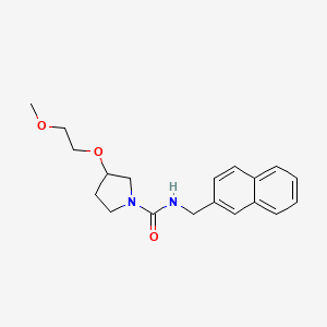 molecular formula C19H24N2O3 B7633297 3-(2-methoxyethoxy)-N-(naphthalen-2-ylmethyl)pyrrolidine-1-carboxamide 