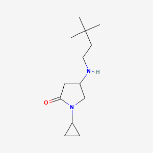 molecular formula C13H24N2O B7633303 1-Cyclopropyl-4-(3,3-dimethylbutylamino)pyrrolidin-2-one 