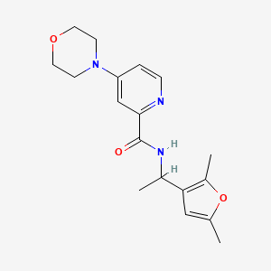 molecular formula C18H23N3O3 B7633367 N-[1-(2,5-dimethylfuran-3-yl)ethyl]-4-morpholin-4-ylpyridine-2-carboxamide 