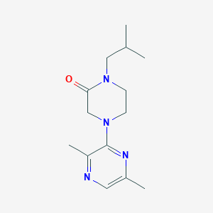 molecular formula C14H22N4O B7633422 4-(3,6-Dimethylpyrazin-2-yl)-1-(2-methylpropyl)piperazin-2-one 