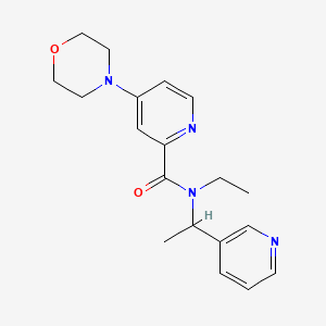 molecular formula C19H24N4O2 B7633438 N-ethyl-4-morpholin-4-yl-N-(1-pyridin-3-ylethyl)pyridine-2-carboxamide 