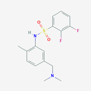 molecular formula C16H18F2N2O2S B7633469 N-[5-[(dimethylamino)methyl]-2-methylphenyl]-2,3-difluorobenzenesulfonamide 