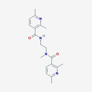 molecular formula C19H24N4O2 B7633480 N-[2-[(2,6-dimethylpyridine-3-carbonyl)-methylamino]ethyl]-2,6-dimethylpyridine-3-carboxamide 