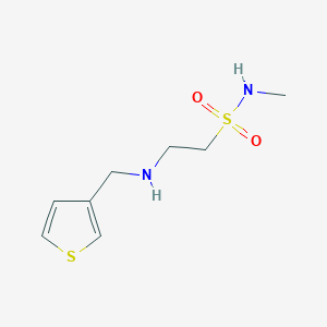 molecular formula C8H14N2O2S2 B7633487 N-methyl-2-(thiophen-3-ylmethylamino)ethanesulfonamide 