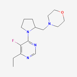 molecular formula C15H23FN4O B7633501 4-[[1-(6-Ethyl-5-fluoropyrimidin-4-yl)pyrrolidin-2-yl]methyl]morpholine 