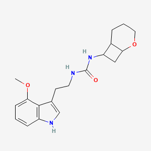 molecular formula C19H25N3O3 B7633558 1-[2-(4-methoxy-1H-indol-3-yl)ethyl]-3-(2-oxabicyclo[4.2.0]octan-7-yl)urea 
