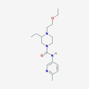 molecular formula C17H28N4O2 B7633569 4-(2-ethoxyethyl)-3-ethyl-N-(6-methylpyridin-3-yl)piperazine-1-carboxamide 