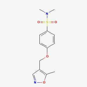 molecular formula C13H16N2O4S B7633606 N,N-dimethyl-4-[(5-methyl-1,2-oxazol-4-yl)methoxy]benzenesulfonamide 