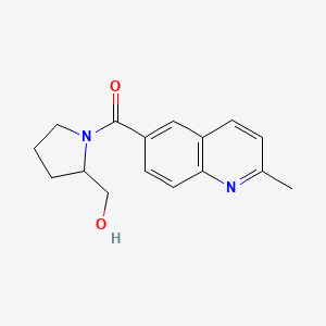 molecular formula C16H18N2O2 B7633635 [2-(Hydroxymethyl)pyrrolidin-1-yl]-(2-methylquinolin-6-yl)methanone 