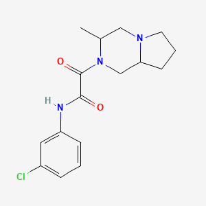 molecular formula C16H20ClN3O2 B7633647 N-(3-chlorophenyl)-2-(3-methyl-3,4,6,7,8,8a-hexahydro-1H-pyrrolo[1,2-a]pyrazin-2-yl)-2-oxoacetamide 