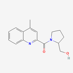 molecular formula C16H18N2O2 B7633651 [2-(Hydroxymethyl)pyrrolidin-1-yl]-(4-methylquinolin-2-yl)methanone 