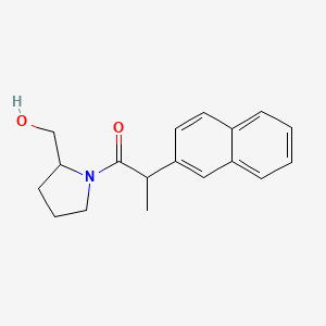 molecular formula C18H21NO2 B7633654 1-[2-(Hydroxymethyl)pyrrolidin-1-yl]-2-naphthalen-2-ylpropan-1-one 