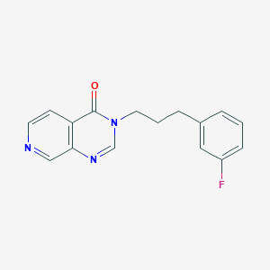 molecular formula C16H14FN3O B7633674 3-[3-(3-Fluorophenyl)propyl]pyrido[3,4-d]pyrimidin-4-one 