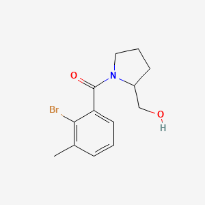 molecular formula C13H16BrNO2 B7633678 (2-Bromo-3-methylphenyl)-[2-(hydroxymethyl)pyrrolidin-1-yl]methanone 