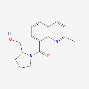 molecular formula C16H18N2O2 B7633695 [2-(Hydroxymethyl)pyrrolidin-1-yl]-(2-methylquinolin-8-yl)methanone 