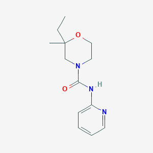 molecular formula C13H19N3O2 B7633713 2-ethyl-2-methyl-N-pyridin-2-ylmorpholine-4-carboxamide 