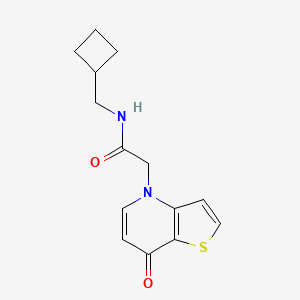 molecular formula C14H16N2O2S B7633745 N-(cyclobutylmethyl)-2-(7-oxothieno[3,2-b]pyridin-4-yl)acetamide 