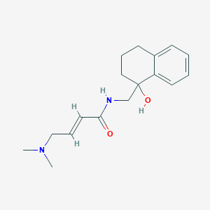 molecular formula C17H24N2O2 B7633776 (E)-4-(dimethylamino)-N-[(1-hydroxy-3,4-dihydro-2H-naphthalen-1-yl)methyl]but-2-enamide 