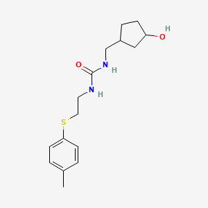 molecular formula C16H24N2O2S B7633785 1-[(3-Hydroxycyclopentyl)methyl]-3-[2-(4-methylphenyl)sulfanylethyl]urea 
