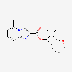 molecular formula C18H22N2O3 B7633792 (8,8-Dimethyl-2-oxabicyclo[4.2.0]octan-7-yl) 5-methylimidazo[1,2-a]pyridine-2-carboxylate 