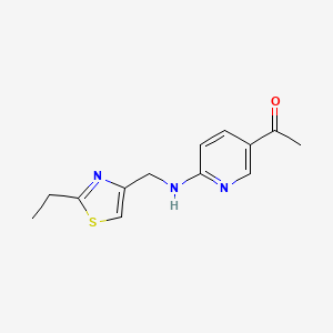 molecular formula C13H15N3OS B7633817 1-[6-[(2-Ethyl-1,3-thiazol-4-yl)methylamino]pyridin-3-yl]ethanone 