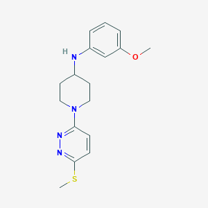 molecular formula C17H22N4OS B7633841 N-(3-methoxyphenyl)-1-(6-methylsulfanylpyridazin-3-yl)piperidin-4-amine 